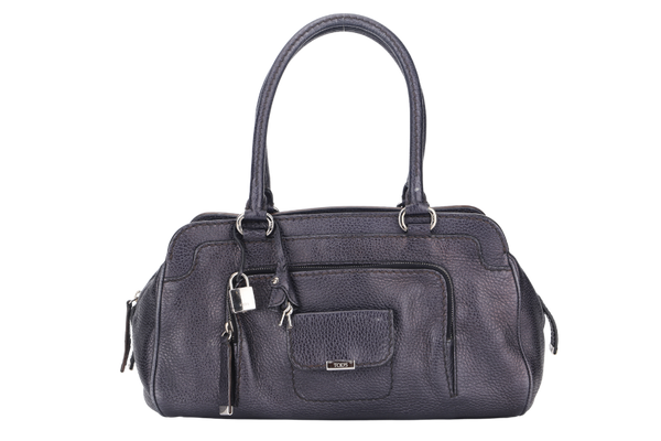 TOD'S BAG DARK BLUE LEATHER SILVER HARDWARE, NO DUST COVER