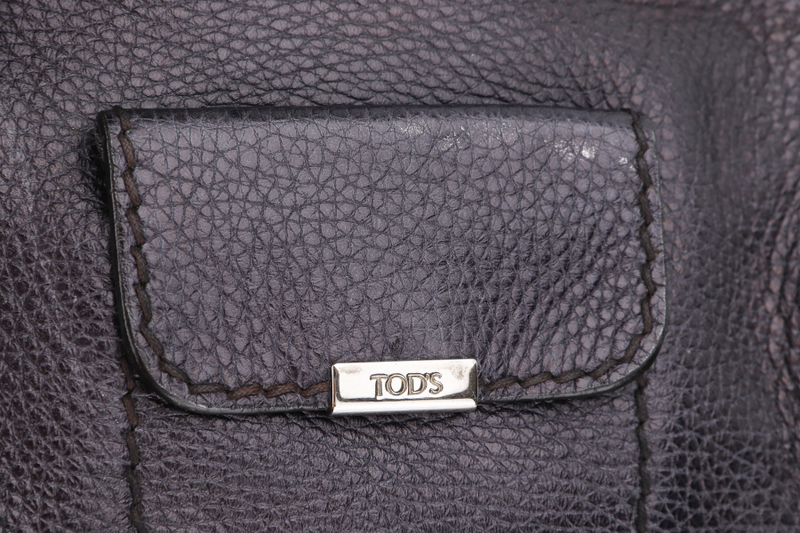 TOD'S BAG DARK BLUE LEATHER SILVER HARDWARE, NO DUST COVER