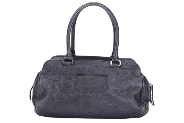 TOD'S BAG DARK BLUE LEATHER SILVER HARDWARE, NO DUST COVER