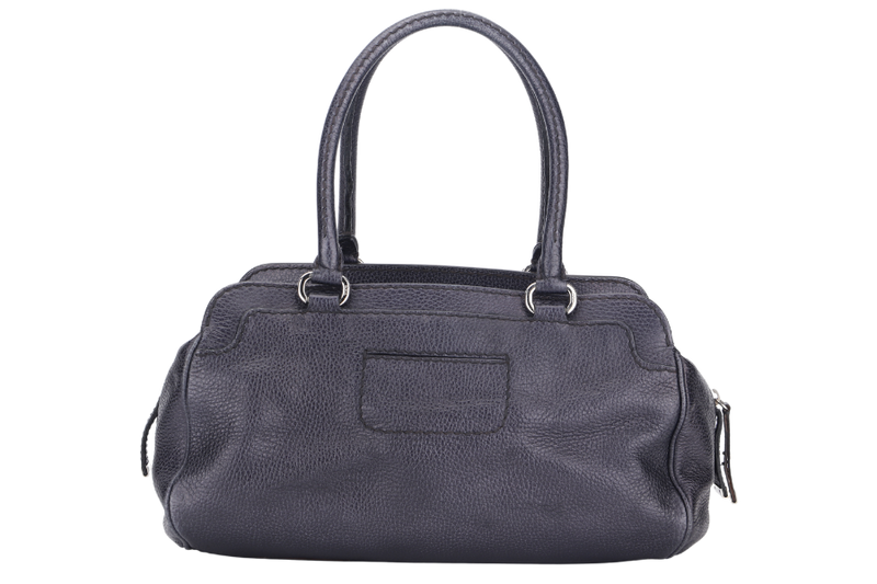 TOD'S BAG DARK BLUE LEATHER SILVER HARDWARE, NO DUST COVER