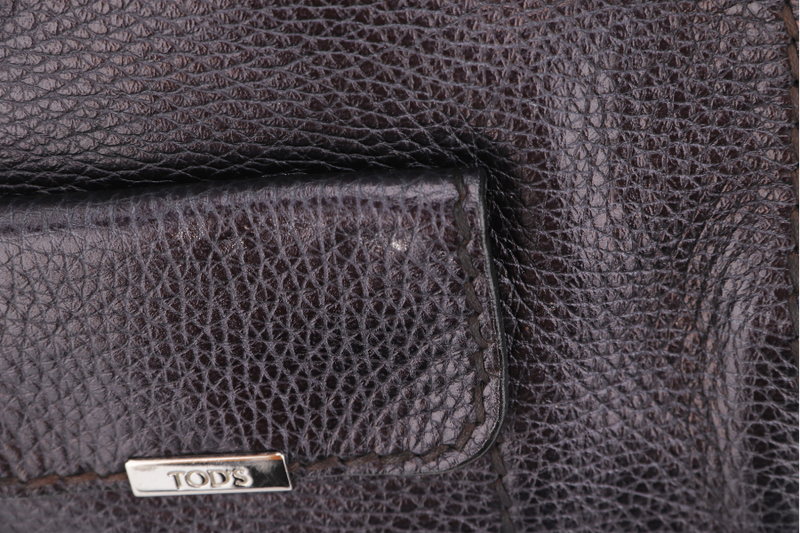 TOD'S BAG DARK BLUE LEATHER SILVER HARDWARE, NO DUST COVER