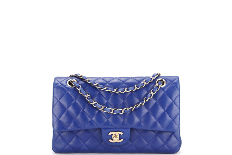 Chanel Calfskin Chevron Flap Bag in Blue