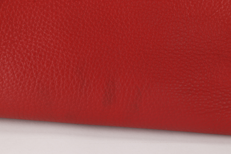 PRADA CONVERTIBLE VERTICAL TOTE RED GRAINED CALF LEATHER GOLD HARDWARE WITH DUST COVER AND STRAP