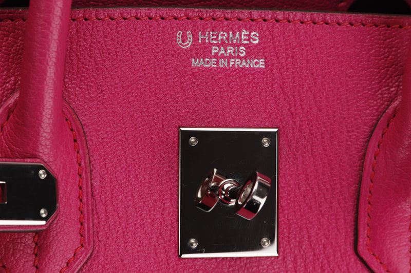 hermes birkin 30 hss (stamp r (2014)) rose tyrien & anemone epsom leather,  gold hardware, with lock, keys, raincoat & dust cover
