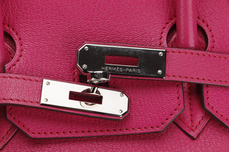 Hermes Rose Tyrien Epsom Leather Palladium Hardware Birkin 30 Bag