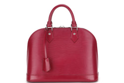 LOUIS VUITTON M40490 ALMA (FL5101) PM FUCHSIA EPI LEATHER SILVER HARDWARE, WITH KEYS, LOCK, DUST COVER & BOX