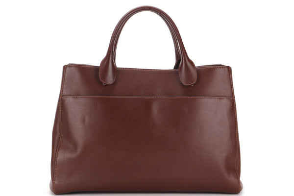 CHANEL EXECUTIVE CERF TOTE BAG (2176xxxx) LARGE BROWN CAVIAR LEATHER SILVER HARDWARE, WITH CARD, STRAP & DUST COVER