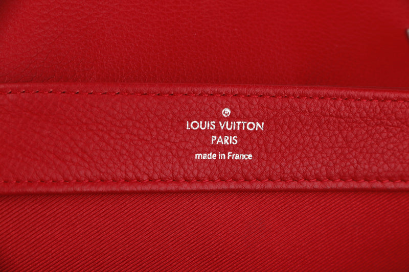 LOUIS VUITTON M41797 LOCK ME 2BB 2 WAY BAG (DU4126) RED LEATHER SILVER HARDWARE, WITH DUST COVER