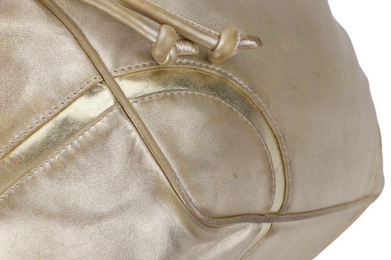 LOEWE GOLD MEDIUM LEATHER BUCKET BAG (260801) WITH DUST COVER