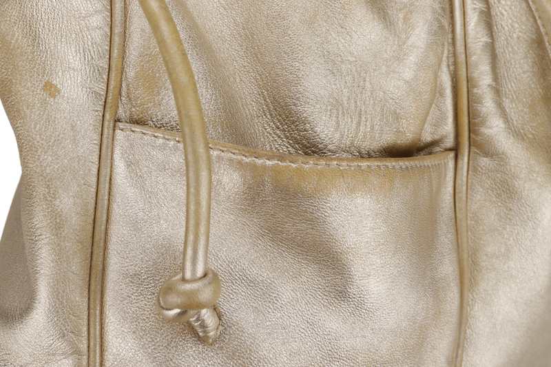 LOEWE GOLD MEDIUM LEATHER BUCKET BAG (260801) WITH DUST COVER