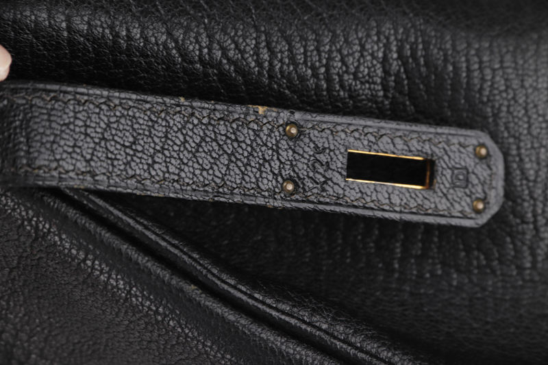 HERMES BIRKIN 35 [STAMP D SQUARE (YEAR 2000)] BLACK CHEVRE MYSORE GOLD HARDWARE WITH DUST COVER, NO KEYS&LOCK