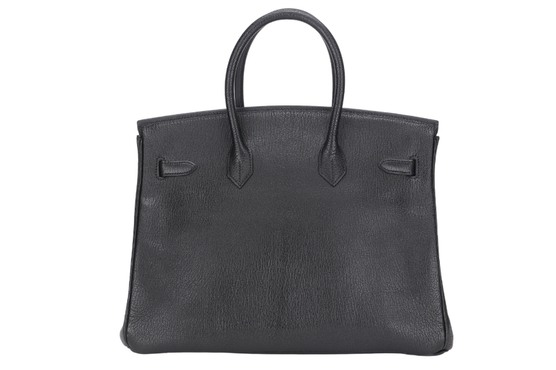 HERMES BIRKIN 35 [STAMP D SQUARE (YEAR 2000)] BLACK CHEVRE MYSORE GOLD HARDWARE WITH DUST COVER, NO KEYS&LOCK