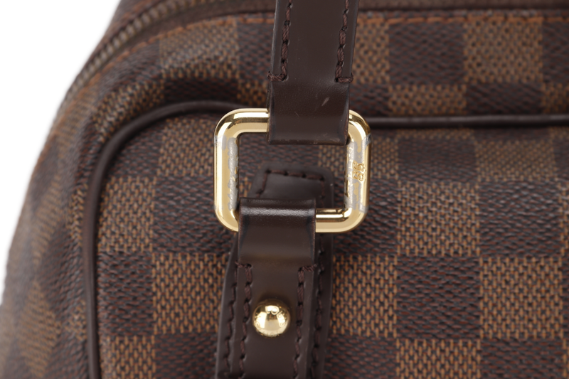 LOUIS VUITTON N41157 RIVINGTON PM DAMIER EBENE CANVAS GOLD HARDWARE WITH DUST COVER