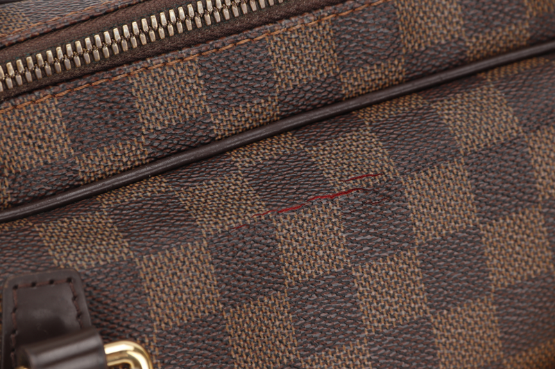 LOUIS VUITTON N41157 RIVINGTON PM DAMIER EBENE CANVAS GOLD HARDWARE WITH DUST COVER