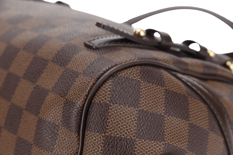 LOUIS VUITTON N41157 RIVINGTON PM DAMIER EBENE CANVAS GOLD HARDWARE WITH DUST COVER