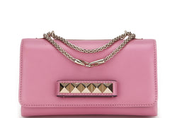 VALENTINO GARAVANI VAVAVOOM SHOULDER BAG (BUI 975 1) MEDIUM PINK LEATHER GOLD HARDWARE, WITH DUST COVER