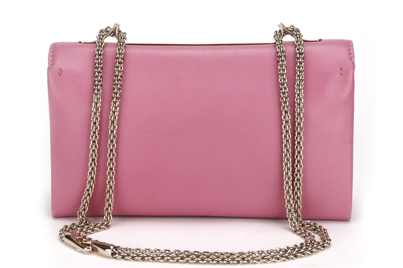 VALENTINO GARAVANI VAVAVOOM SHOULDER BAG (BUI 975 1) MEDIUM PINK LEATHER GOLD HARDWARE, WITH DUST COVER