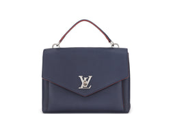 LOUIS VUITTON M53197 MYLOCKME SATCHEL 28CM (FL1129) MARINE ROUGE CALF LEATHER SILVER HARDWARE, WITH STRAP, DUST COVER & BOX