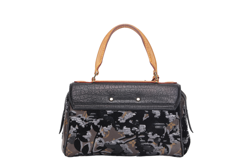 LOUIS VUITTON M40434 FLEUR DE JAI CARROUSEL LIMITED EDITION HANDBAG (TJ3170) MEDIUM BROWN NOIR MONOGRAM CANVAS & LEATHER GHW, WITH LOCK & KEYS & DUST COVER