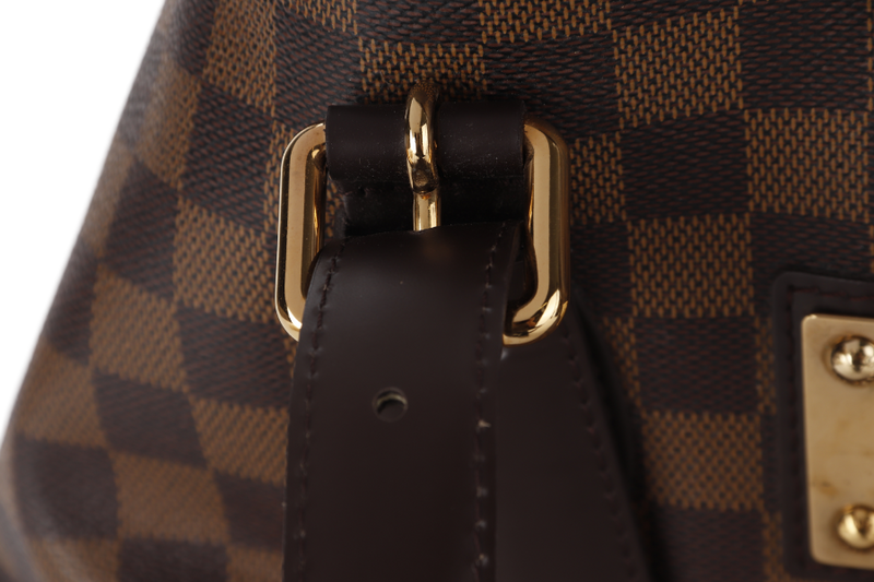 LOUIS VUITTON HAMPSTEAD MM (N51204 ) DAMIER EBENE COATED FABRIC GOLD HARDWARE WITH DUST COVER