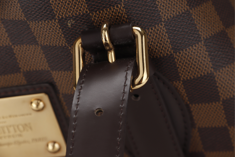 LOUIS VUITTON HAMPSTEAD MM (N51204 ) DAMIER EBENE COATED FABRIC GOLD HARDWARE WITH DUST COVER