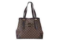 LOUIS VUITTON HAMPSTEAD MM (N51204 ) DAMIER EBENE COATED FABRIC GOLD HARDWARE WITH DUST COVER