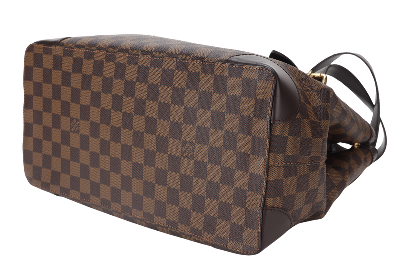 LOUIS VUITTON HAMPSTEAD MM (N51204 ) DAMIER EBENE COATED FABRIC GOLD HARDWARE WITH DUST COVER