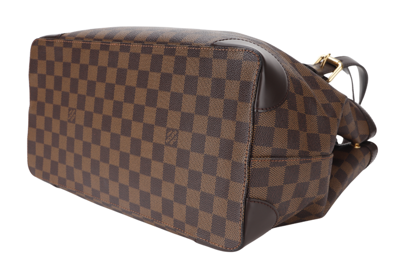 LOUIS VUITTON HAMPSTEAD MM (N51204 ) DAMIER EBENE COATED FABRIC GOLD HARDWARE WITH DUST COVER