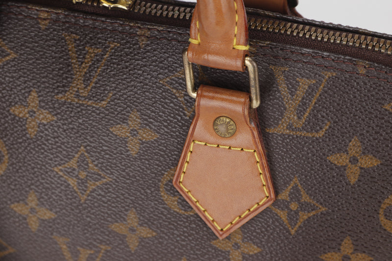 LOUIS VUITTON ALMA PM BROWN MONOGRAM CANVAS GOLD HARDWARE, NO STRAP & DUST COVER