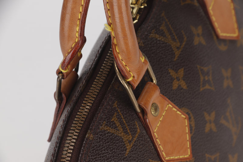 LOUIS VUITTON ALMA PM BROWN MONOGRAM CANVAS GOLD HARDWARE, NO STRAP & DUST COVER