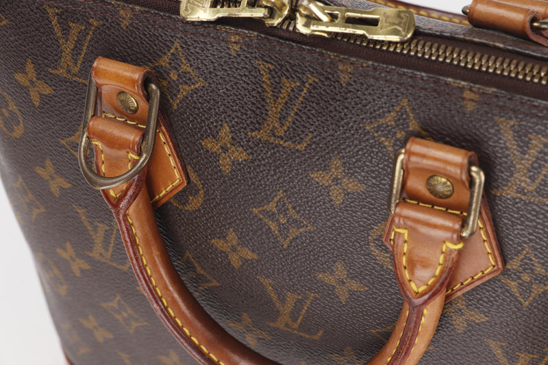 LOUIS VUITTON ALMA PM BROWN MONOGRAM CANVAS GOLD HARDWARE, NO STRAP & DUST COVER