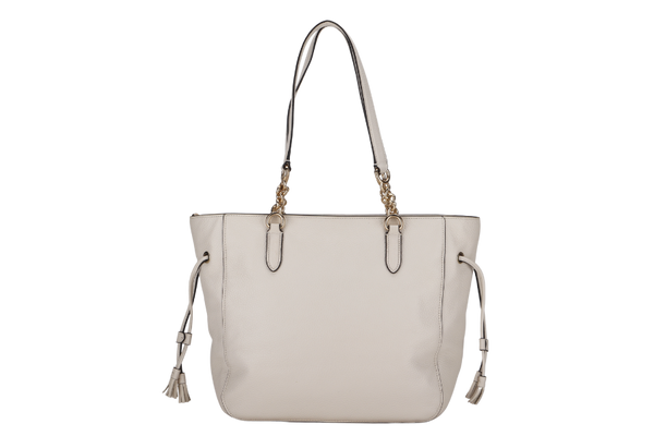 COACH SHOULDER BAG (A1954-F72650) LARGE WHITE GOLD HARDWARE WITH DUST COVER