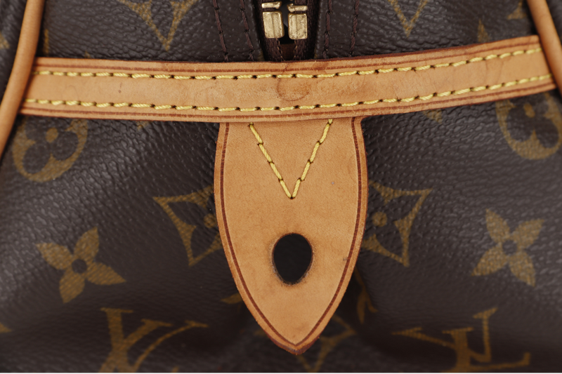 LOUIS VUITTON M95565 MONTORGUEI PM MONOGORAM CANVAS SHOULDER BAG GOLD HARDWARE WITH LOCK ONLY