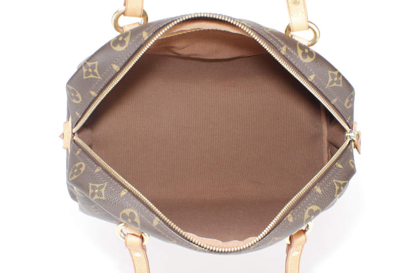 LOUIS VUITTON M95565 MONTORGUEI PM MONOGORAM CANVAS SHOULDER BAG GOLD HARDWARE WITH LOCK ONLY