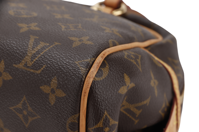 LOUIS VUITTON M95565 MONTORGUEI PM MONOGORAM CANVAS SHOULDER BAG GOLD HARDWARE WITH LOCK ONLY