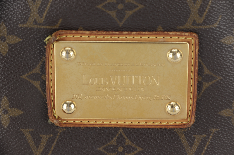 LOUIS VUITTON GALLIERA SHOULDER BAG PM MONOGRAM COATED CANVAS GOLD HARDWARE NO DUST COVER