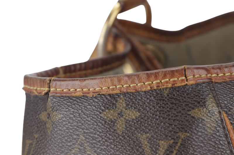 LOUIS VUITTON GALLIERA SHOULDER BAG PM MONOGRAM COATED CANVAS GOLD HARDWARE NO DUST COVER