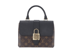 LOUIS VUITTON LOCKY BB (M44141) MONOGRAM CANVAS BLACK LEATHER GOLD HARDWARE WITH STRAP