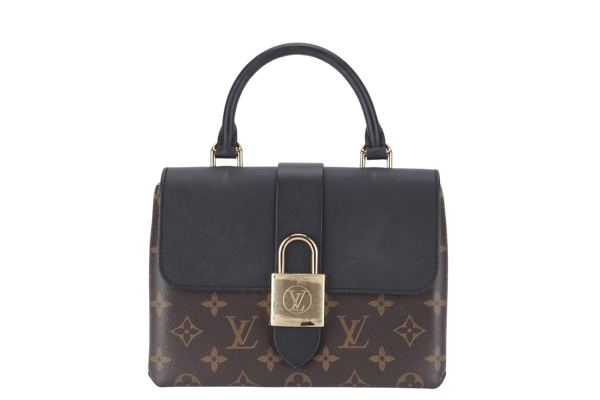 LOUIS VUITTON LOCKY BB (M44141) MONOGRAM CANVAS BLACK LEATHER GOLD HARDWARE WITH STRAP