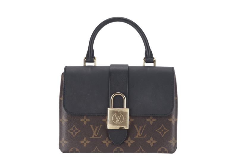 LOUIS VUITTON LOCKY BB (M44141) MONOGRAM CANVAS BLACK LEATHER GOLD HARDWARE WITH STRAP