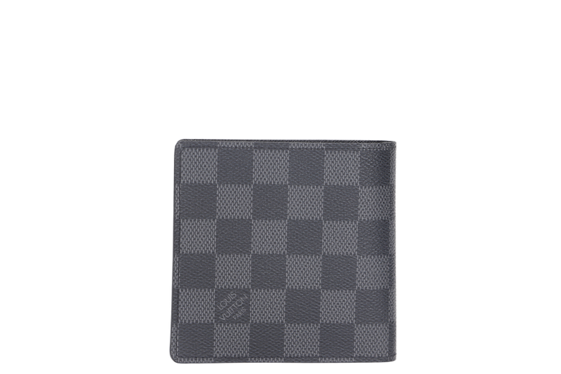 LOUIS VUITTON N62664 PORTEFEUILLE MARCO WALLET DAMIER GRAPHITE, WITH DUST COVER & BOX