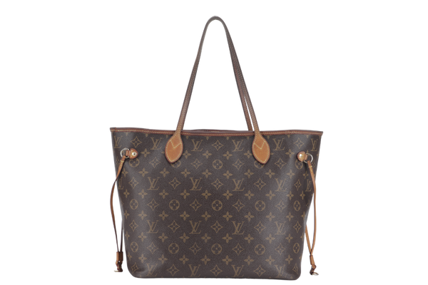 LOUIS VUITTON NEVERFULL MM MONOGRAM CANVAS WITH SMALL POUCH GOLD HARDWARE