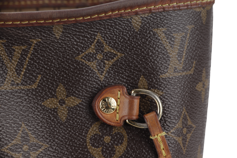 LOUIS VUITTON NEVERFULL MM MONOGRAM CANVAS WITH SMALL POUCH GOLD HARDWARE