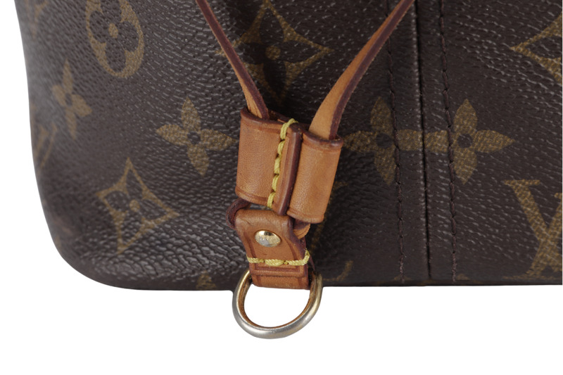 LOUIS VUITTON NEVERFULL MM MONOGRAM CANVAS WITH SMALL POUCH GOLD HARDWARE