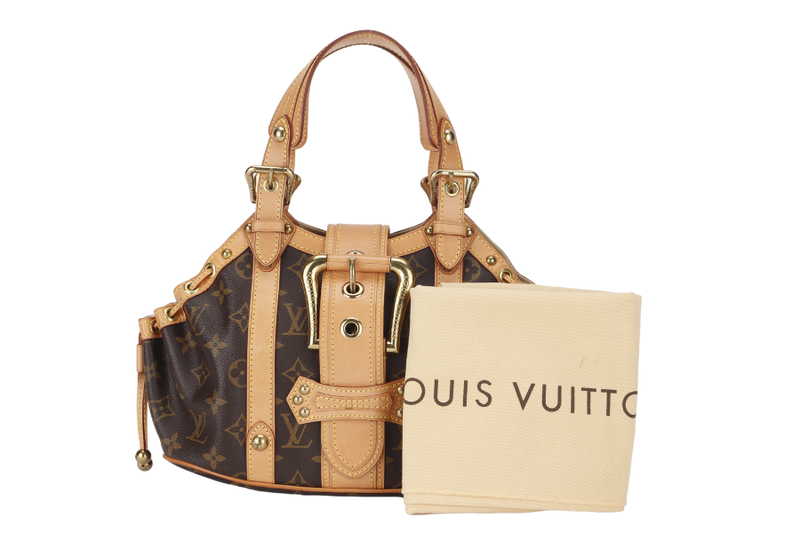 LOUIS VUITTON TEDA HANDBAG GM MONOGRAM CANVAS GOLD HARDWARE (M92393) WITH DUST COVER