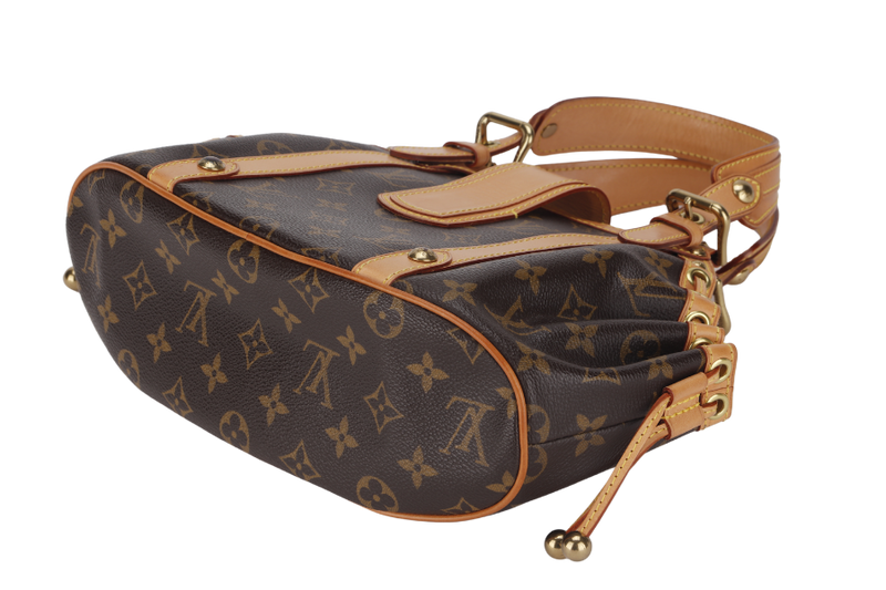 LOUIS VUITTON TEDA HANDBAG GM MONOGRAM CANVAS GOLD HARDWARE (M92393) WITH DUST COVER