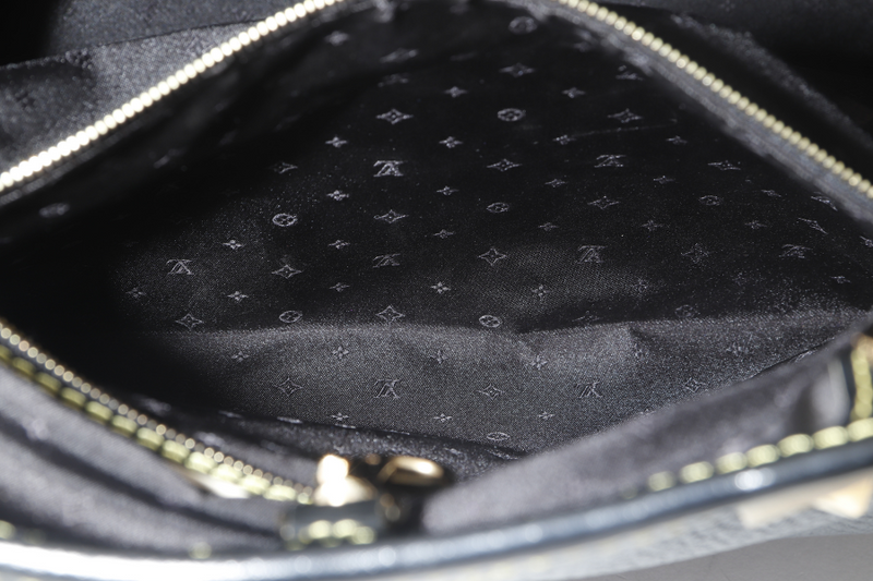 LOUIS VUITTON M95650 MAJESTY SHOULDER TOTE BAG BLACK LEATHER GOLD HARDWARE WITH DUST COVER