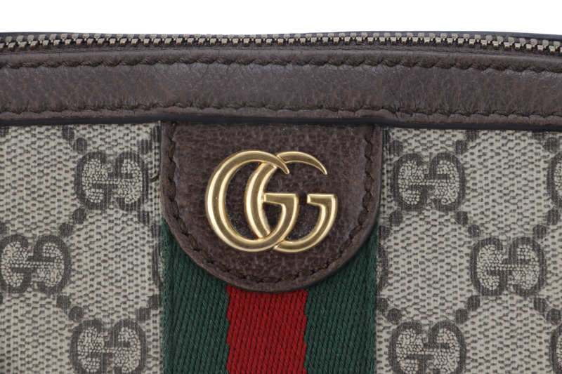 GUCCI GG OPHIDIA SUPREME CROSSBODY CANVAS (699439 527066) GOLD HARDWARE WITH DUST COVER AND BOX