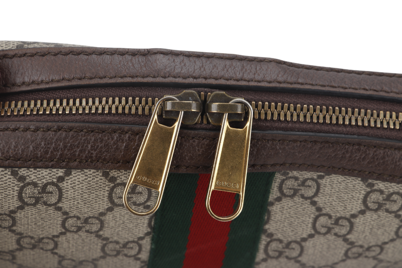 GUCCI GG OPHIDIA SUPREME CROSSBODY CANVAS (699439 527066) GOLD HARDWARE WITH DUST COVER AND BOX