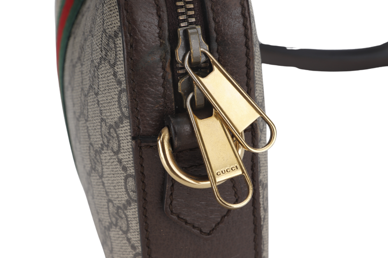 GUCCI GG OPHIDIA SUPREME CROSSBODY CANVAS (699439 527066) GOLD HARDWARE WITH DUST COVER AND BOX